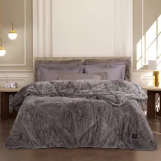 GREENWICH POLO CLUB ΚΟΥΒΕΡΤΟΠΑΠΛΩΜΑ RABBIT FAUX FUR ΥΠΕΡΔΙΠΛΟ 3443 ΣΠΑΓΓΙ