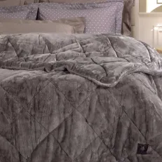 GREENWICH POLO CLUB ΚΟΥΒΕΡΤΟΠΑΠΛΩΜΑ RABBIT FAUX FUR ΥΠΕΡΔΙΠΛΟ 3443 ΣΠΑΓΓΙ 2