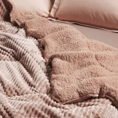 DAS HOME ΚΟΥΒΕΡΤΟΠΑΠΛΩΜΑ SHERPA ΥΠΕΡΔΙΠΛΟ 1363 NUDE 2